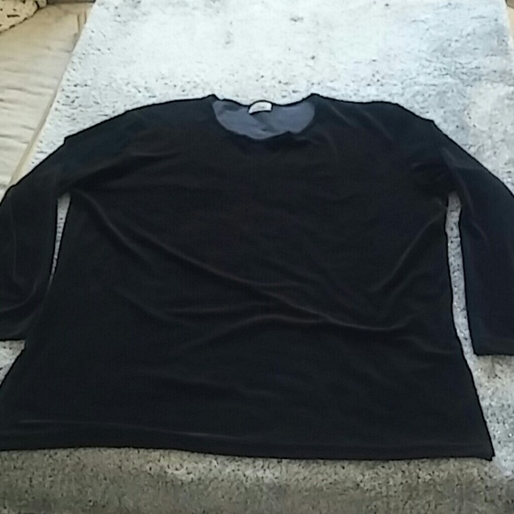 La Fete Casual/Party Velvet Long Sleeve Blouse - Picture 7 of 7